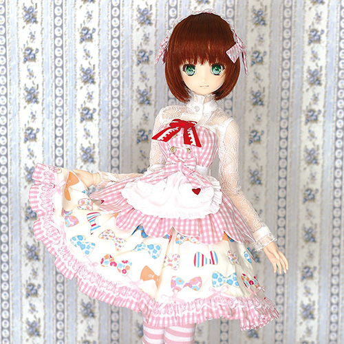 ピンクチェックメイドセット