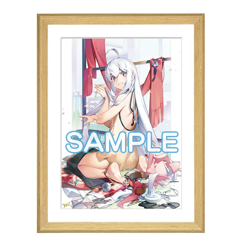 『モノクロームメビウス 刻ノ代贖』mi箔押しサイン入り描き下ろし複製原画「シューニャ」A4サイズ